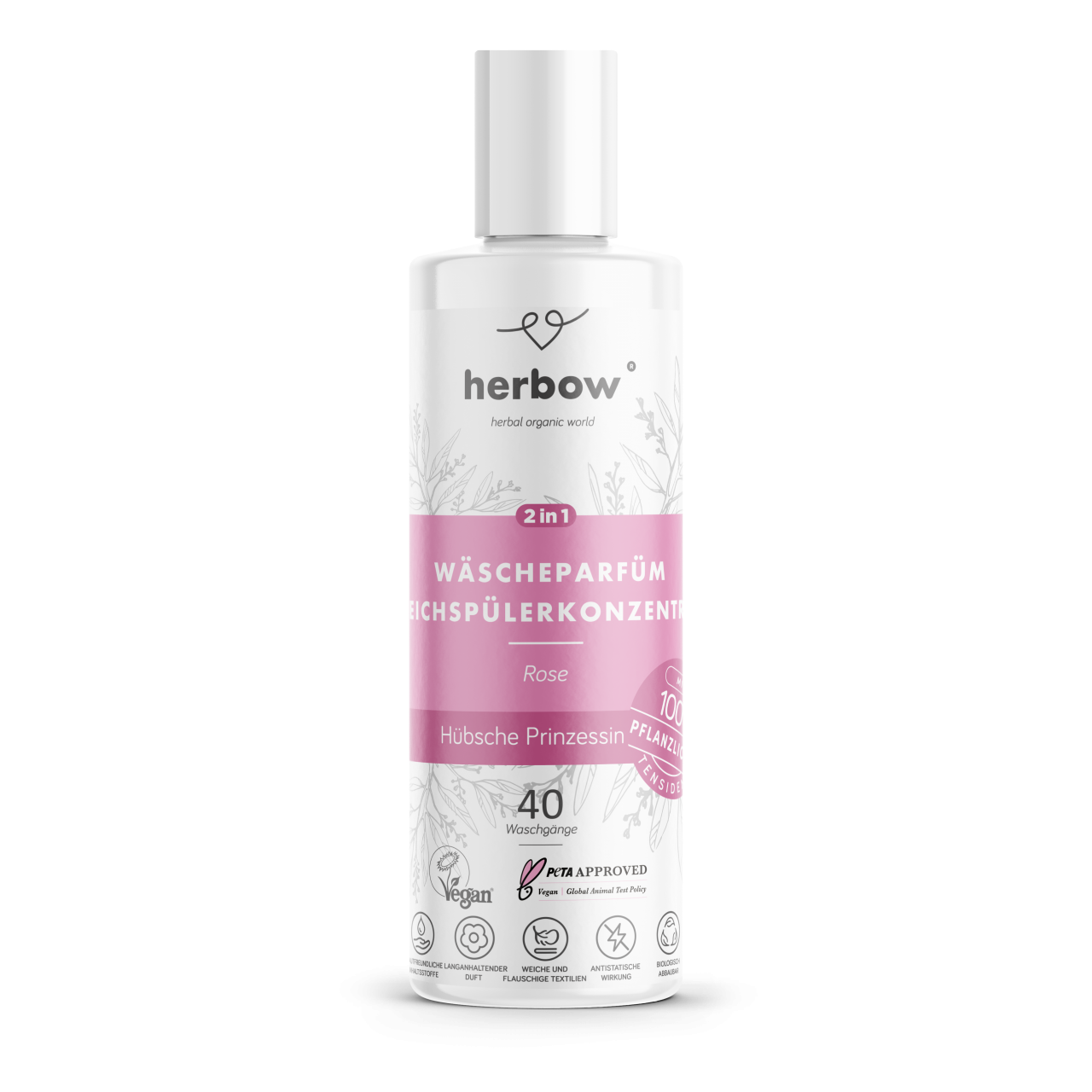 Herbow<br>2in1 Wäscheparfüm<br>Weichspülerkonzentrat <br>Hübsche Prinzessin - 200 ml