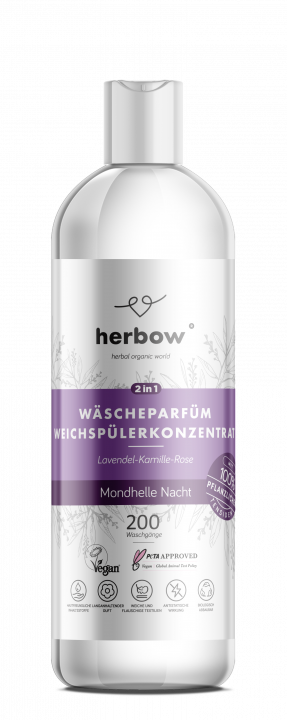Herbow<br>2in1 Wäscheparfüm<br>Weichspülerkonzentrat<br>Mondhelle Nacht - 1000 ml