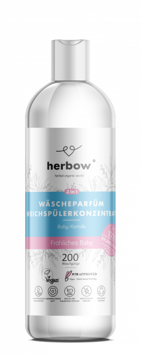 herbow Wäsche-Parfum & Weichspülerkonzentrat Sei glücklich!, 200 ml -  Ecosplendo